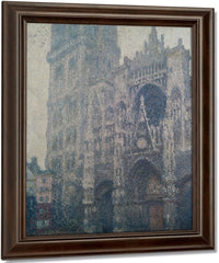 Rouen Cathedral, West Portal, Grey Weather By Claude Monet Fine Art Print