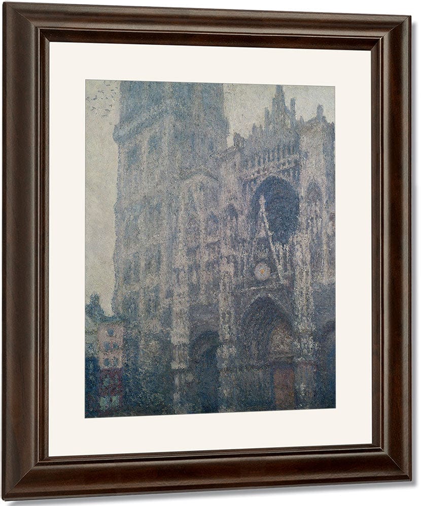 Rouen Cathedral, West Portal, Grey Weather By Claude Monet Fine Art Print