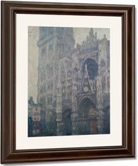 Rouen Cathedral, West Portal, Grey Weather By Claude Monet Fine Art Print
