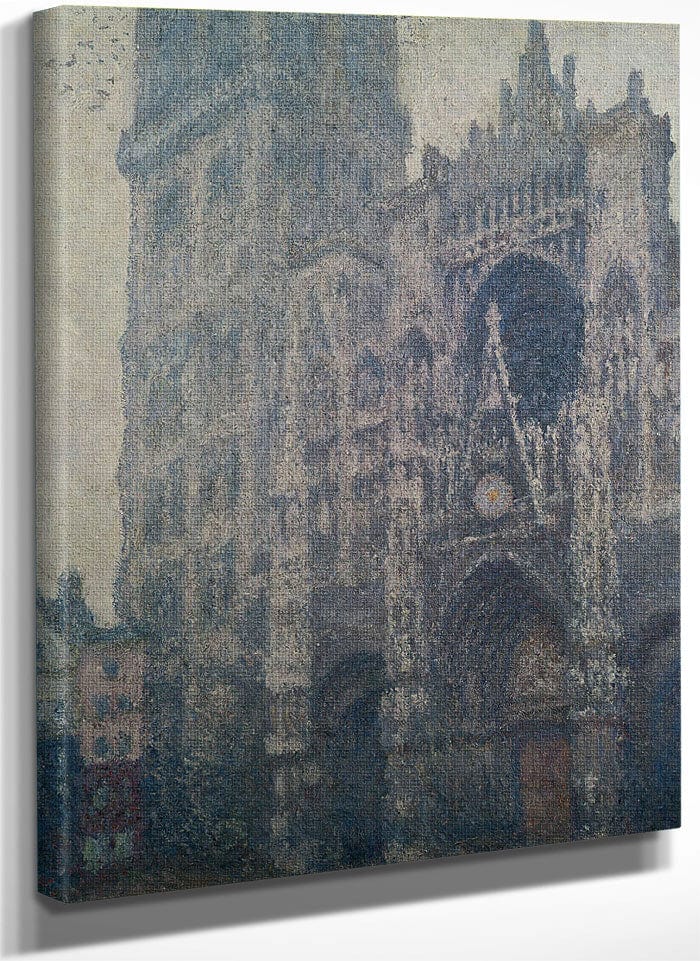 Rouen Cathedral, West Portal, Grey Weather By Claude Monet Fine Art Print