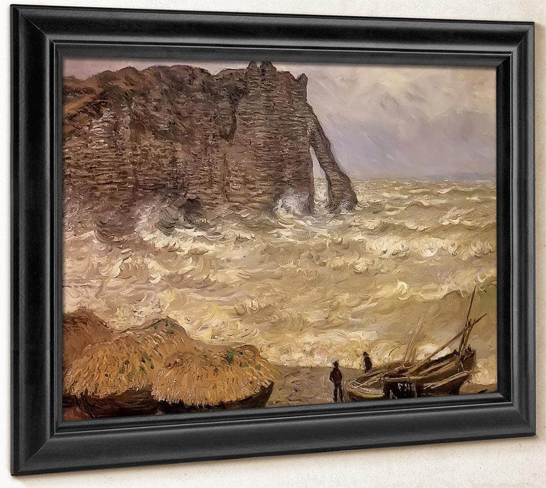 Rough Sea At Etretat By Claude Monet Fine Art Print