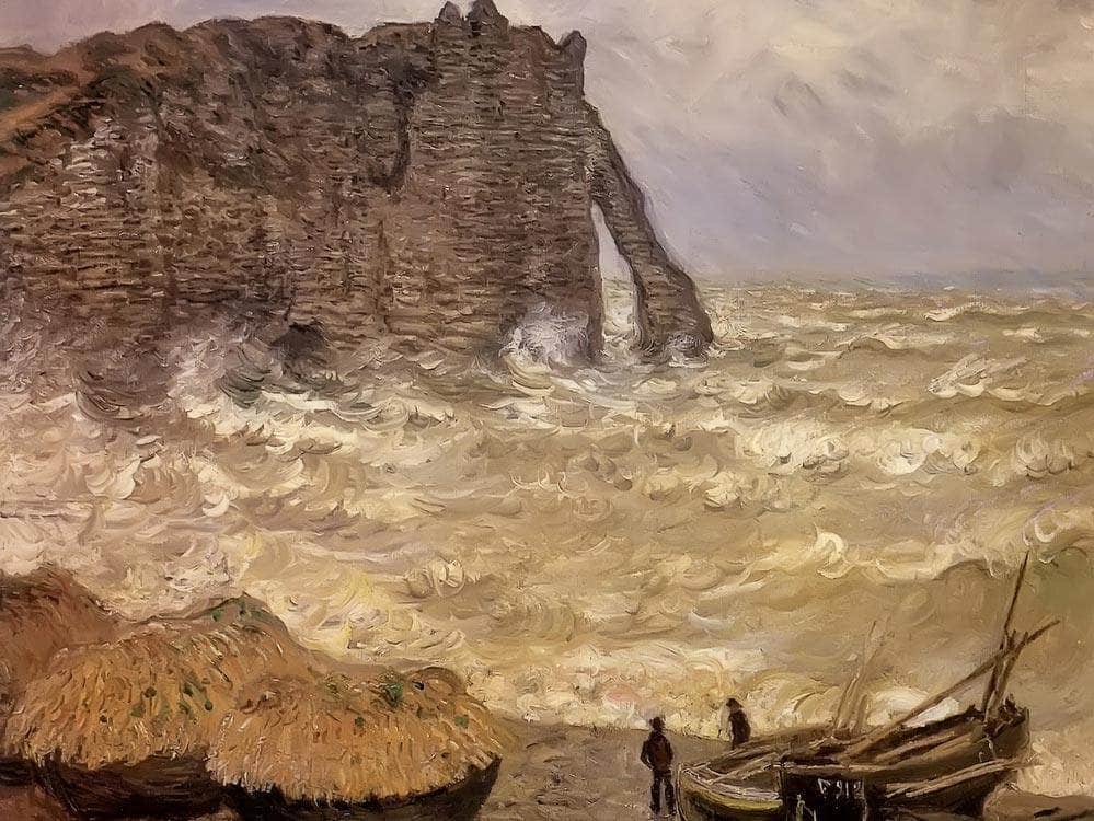 Rough Sea At Etretat By Claude Monet Fine Art Print