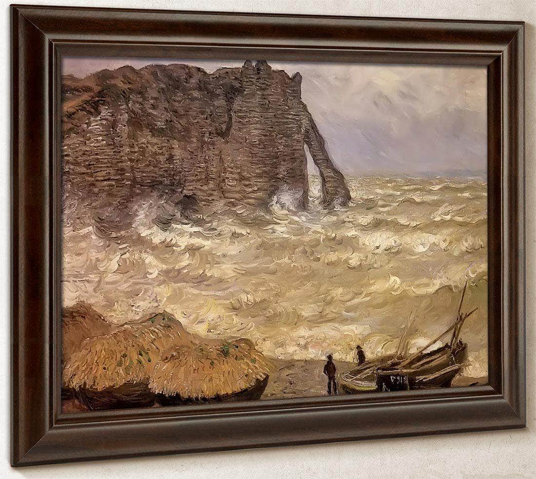 Rough Sea At Etretat By Claude Monet Fine Art Print