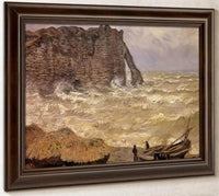 Rough Sea At Etretat By Claude Monet Fine Art Print