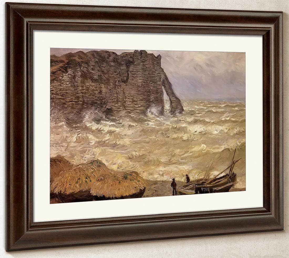 Rough Sea At Etretat By Claude Monet Fine Art Print