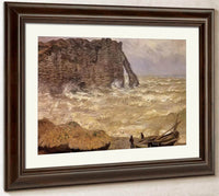 Rough Sea At Etretat By Claude Monet Fine Art Print