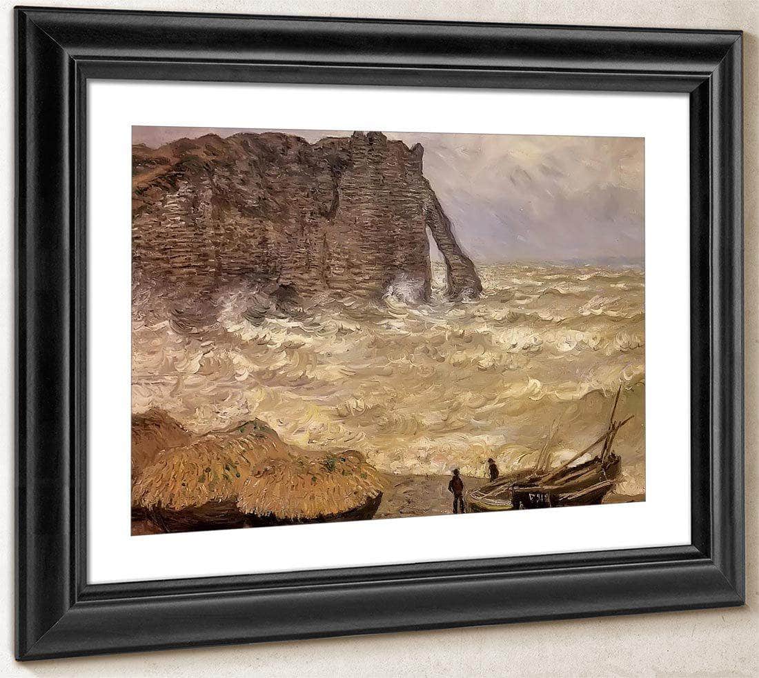 Rough Sea At Etretat By Claude Monet Fine Art Print