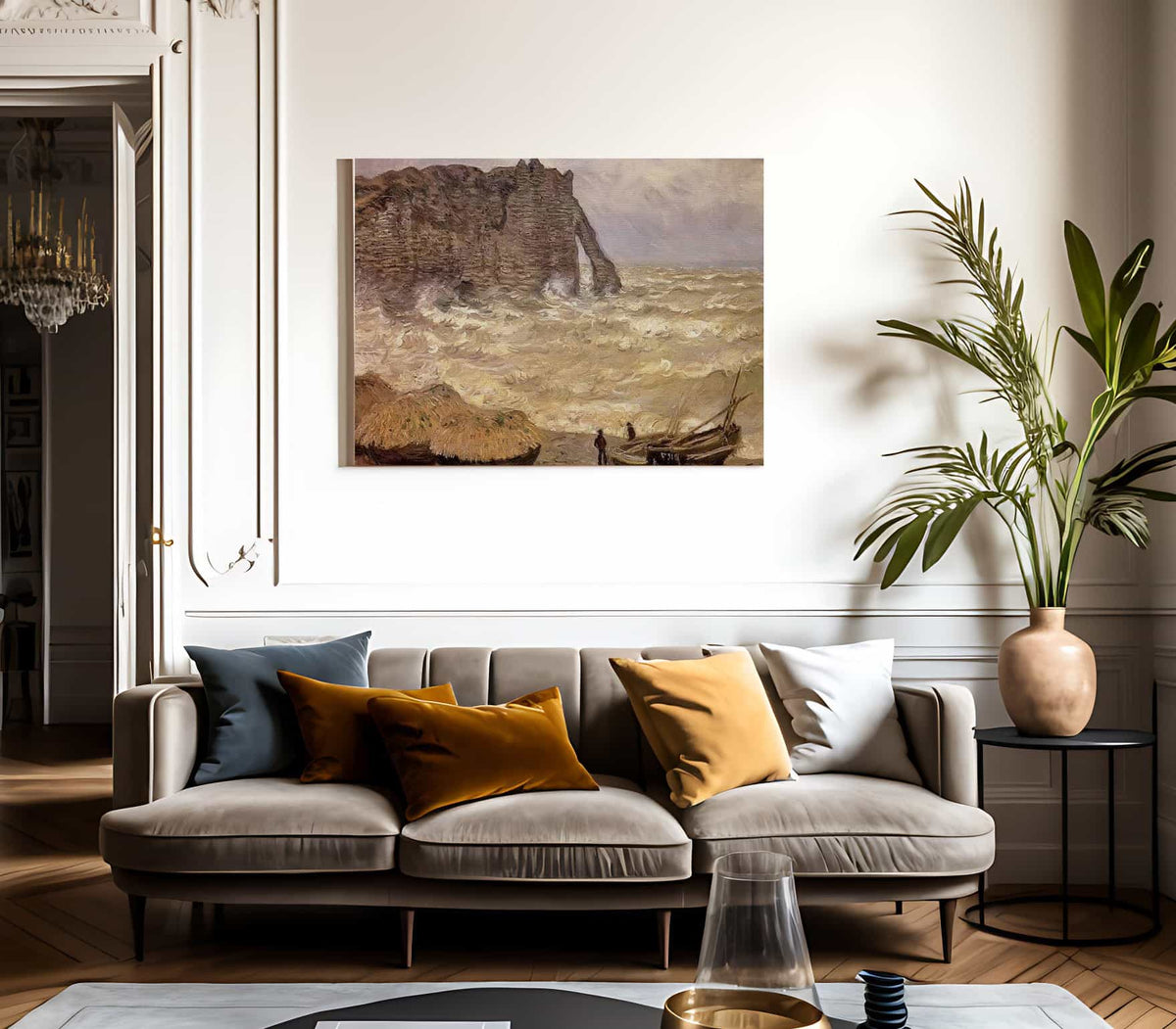 Rough Sea At Etretat By Claude Monet Fine Art Print