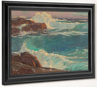 Rough Seas Along A Rocky Coast By Edgar Payne Fine Art Print