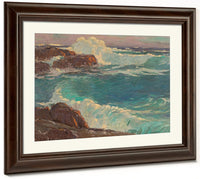 Rough Seas Along A Rocky Coast By Edgar Payne Fine Art Print