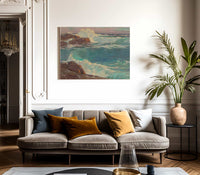 Rough Seas Along A Rocky Coast By Edgar Payne Fine Art Print