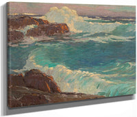 Rough Seas Along A Rocky Coast By Edgar Payne Fine Art Print