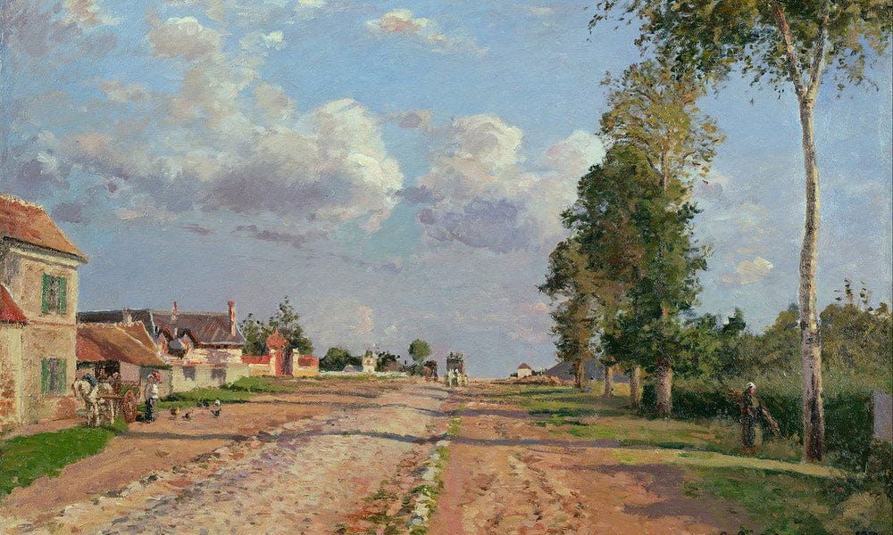 Route De Versailles  Rocquencourt By Camille Pissarro Fine Art Print