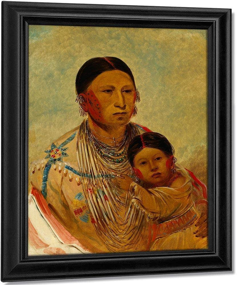 Ru Ton Ye Wee Ma, Strutting Pigeon, Wife Of White Cloud By George Catlin Fine Art Print