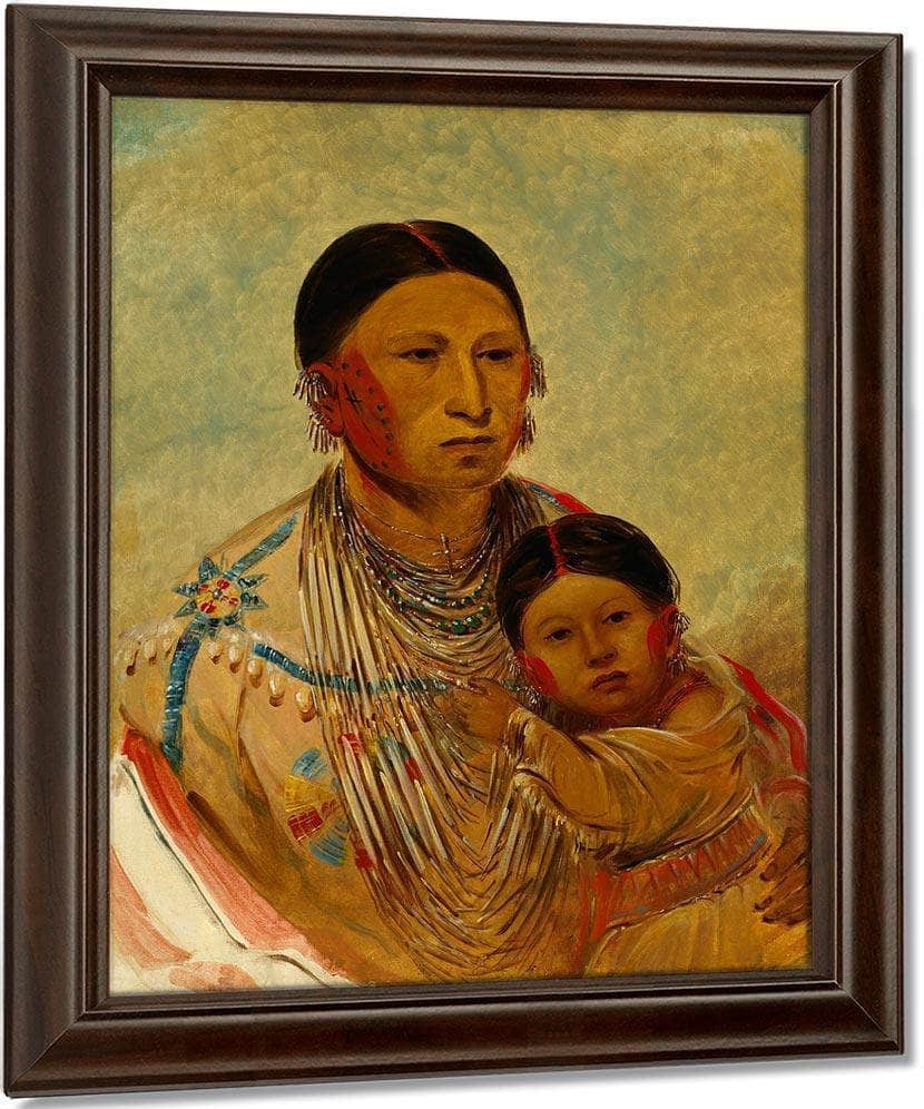 Ru Ton Ye Wee Ma, Strutting Pigeon, Wife Of White Cloud By George Catlin Fine Art Print