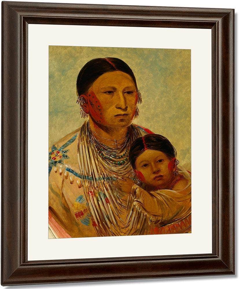 Ru Ton Ye Wee Ma, Strutting Pigeon, Wife Of White Cloud By George Catlin Fine Art Print