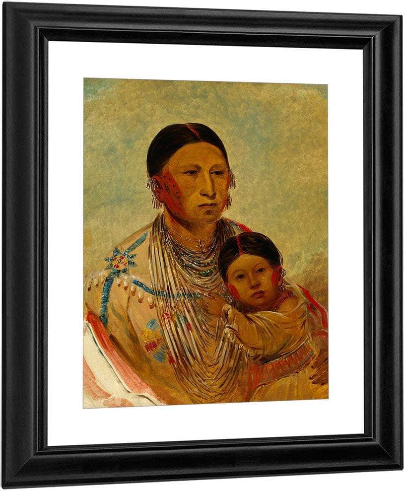 Ru Ton Ye Wee Ma, Strutting Pigeon, Wife Of White Cloud By George Catlin Fine Art Print