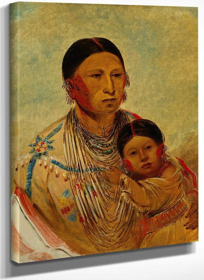 Ru Ton Ye Wee Ma, Strutting Pigeon, Wife Of White Cloud By George Catlin Fine Art Print