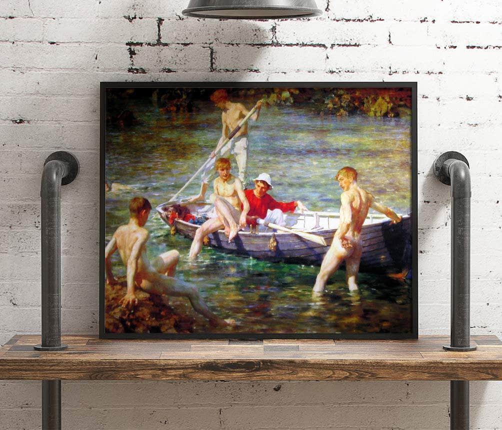 Ruby Gold And Malachite Painting Henry Scott Tuke Canvas Art Fine Art Print