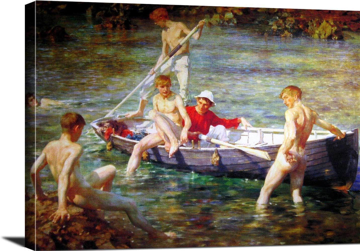 Ruby Gold And Malachite Painting Henry Scott Tuke Canvas Art Fine Art Print