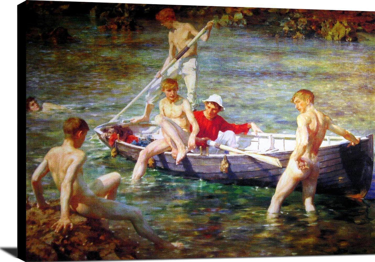 Ruby Gold And Malachite Painting Henry Scott Tuke Canvas Art Fine Art Print