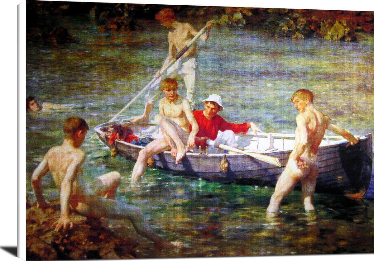 Ruby Gold And Malachite Painting Henry Scott Tuke Canvas Art Fine Art Print