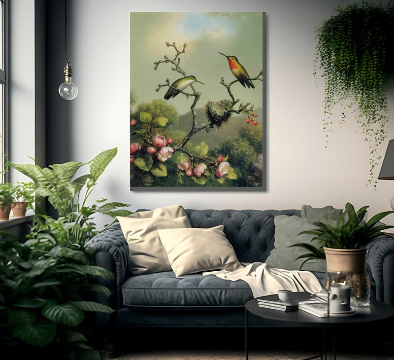 Ruby Throat Of North America By Martin Johnson Heade Fine Art Print