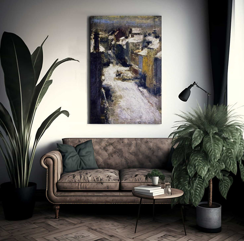 Rue De Flandre In The Snow By James Ensor Fine Art Print