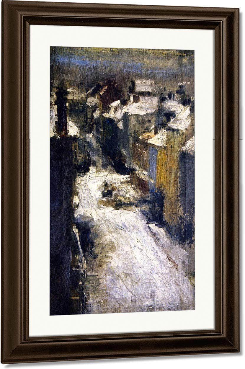 Rue De Flandre In The Snow By James Ensor Fine Art Print