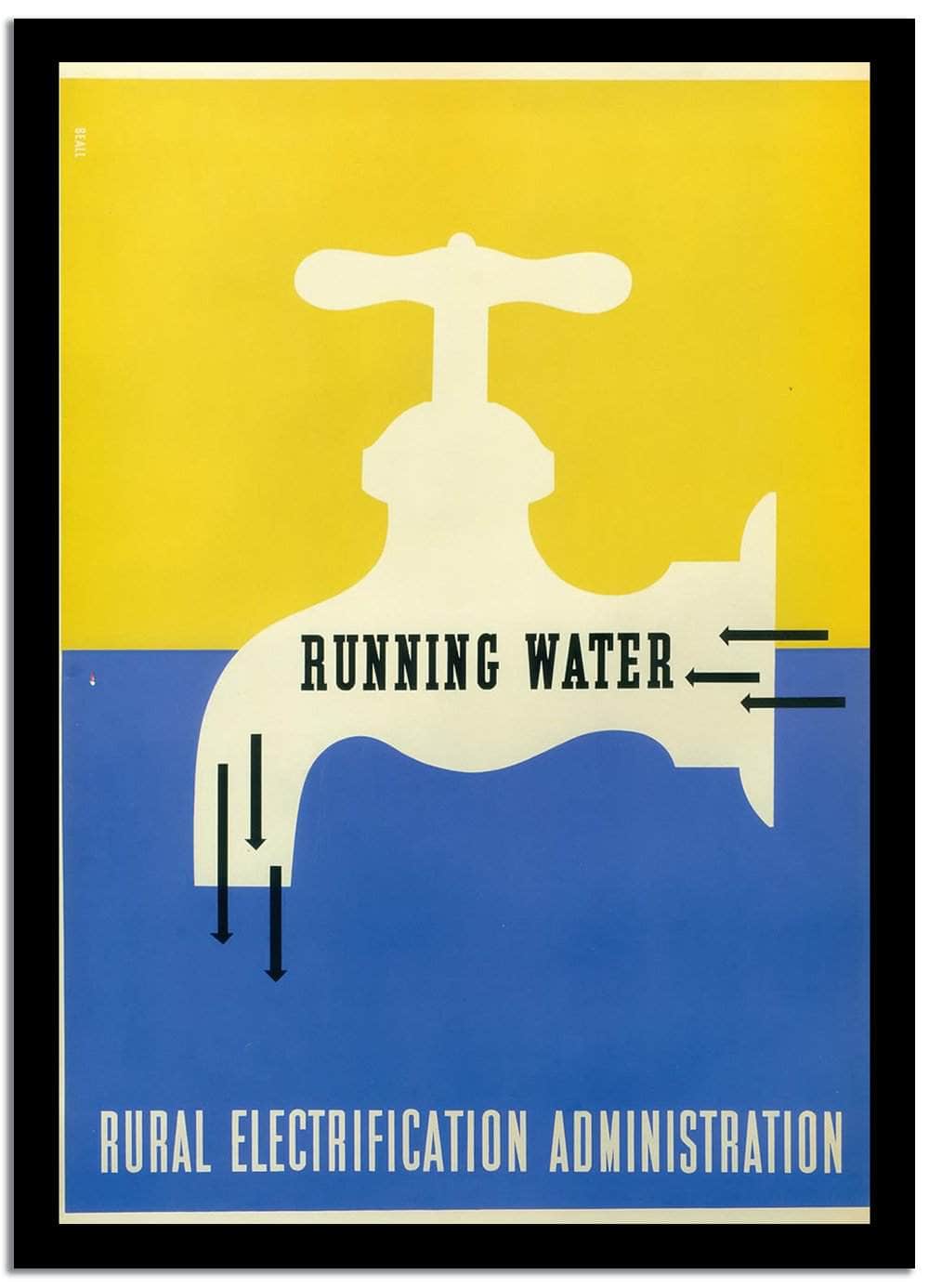 Running Water  Vintage Poster Fine Art Print