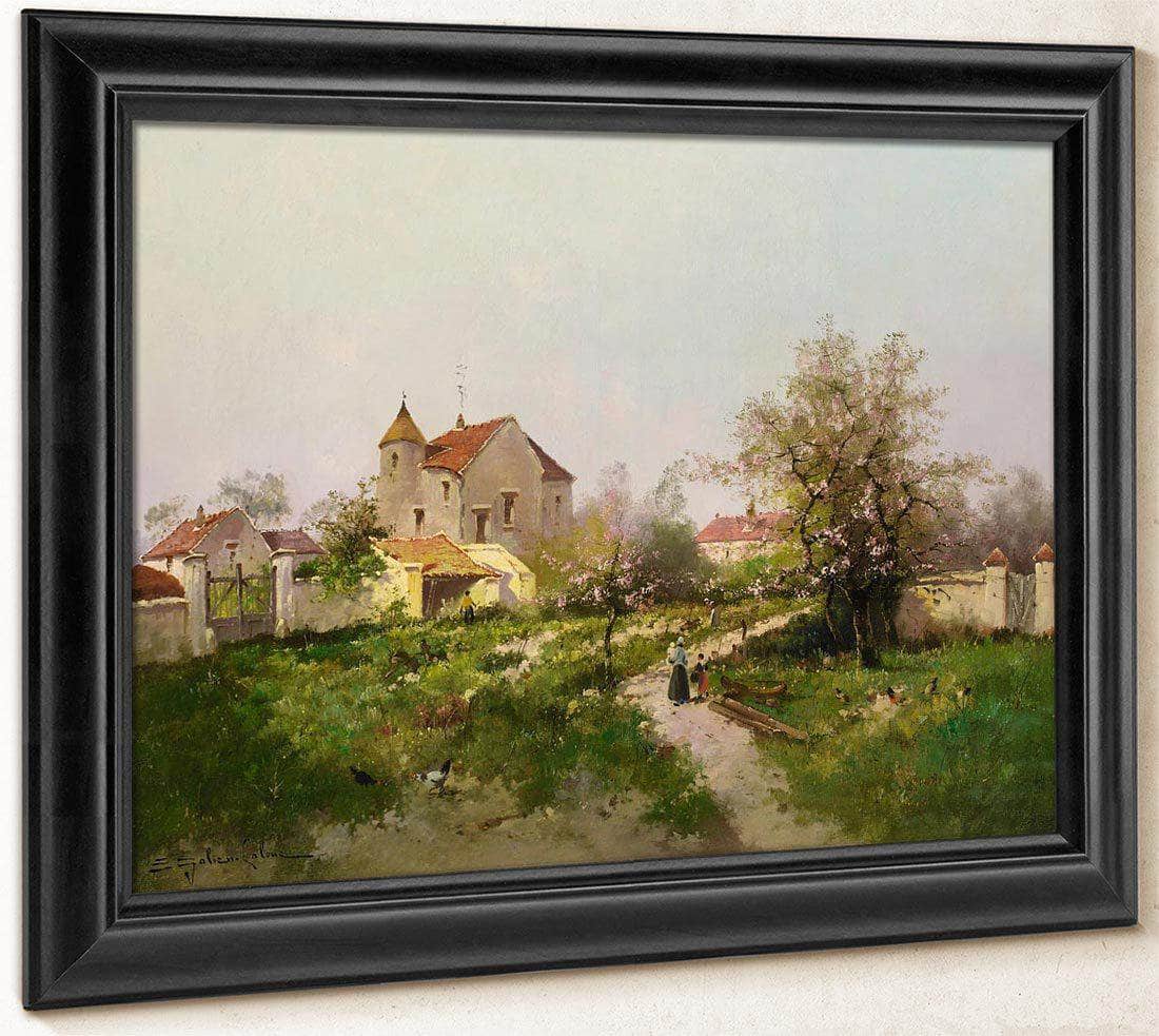 Rural Scene In The Barbizon Suburbs By Eugene Galien Laloue Fine Art Print