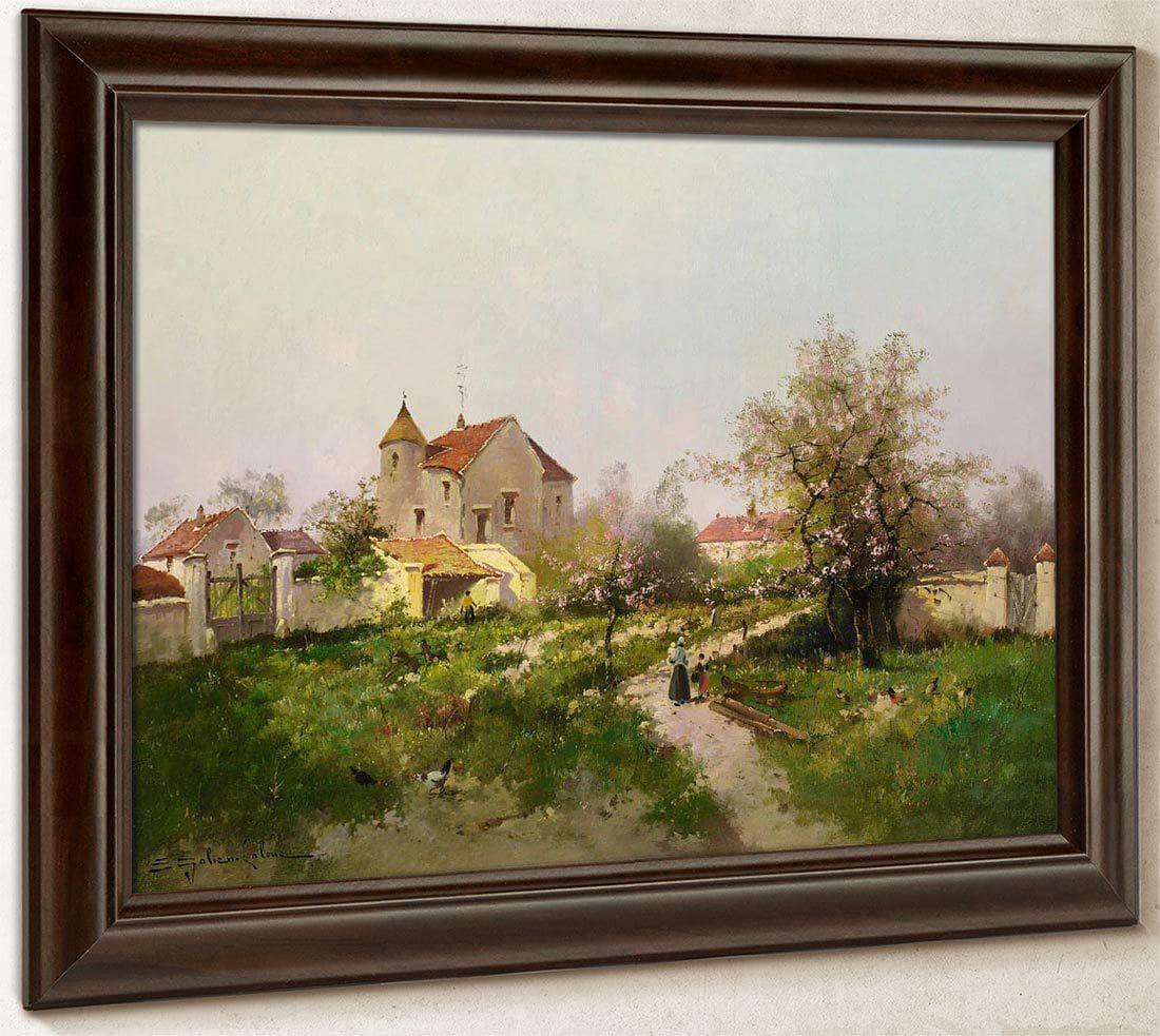 Rural Scene In The Barbizon Suburbs By Eugene Galien Laloue Fine Art Print