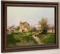 Rural Scene In The Barbizon Suburbs By Eugene Galien Laloue Fine Art Print