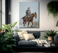 Russel On Redbird By Charles Marion Russell Fine Art Print