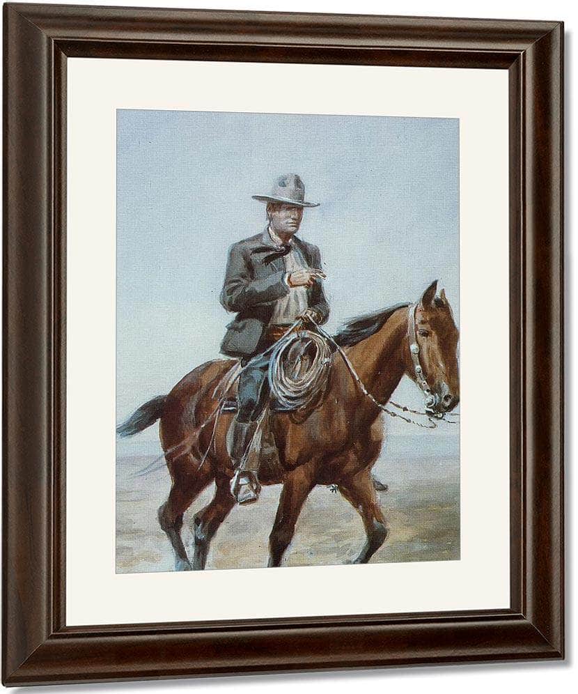 Russel On Redbird By Charles Marion Russell Fine Art Print