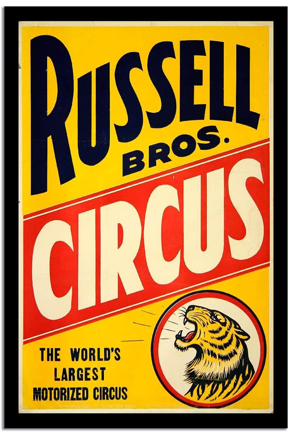 Russell Bros Circus  Vintage Circus Poster Fine Art Print