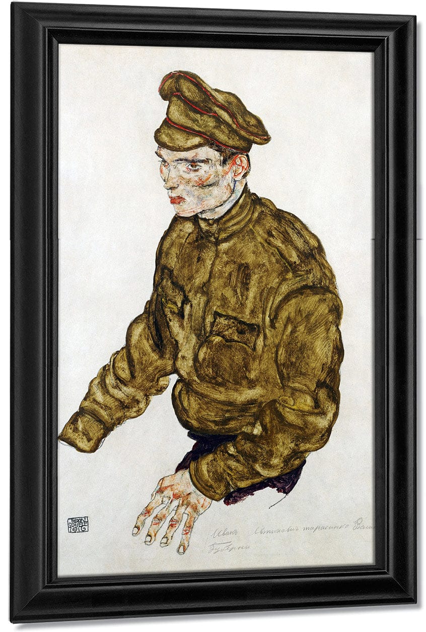 Russian Prisioner Of War By Egon Schiele Fine Art Print