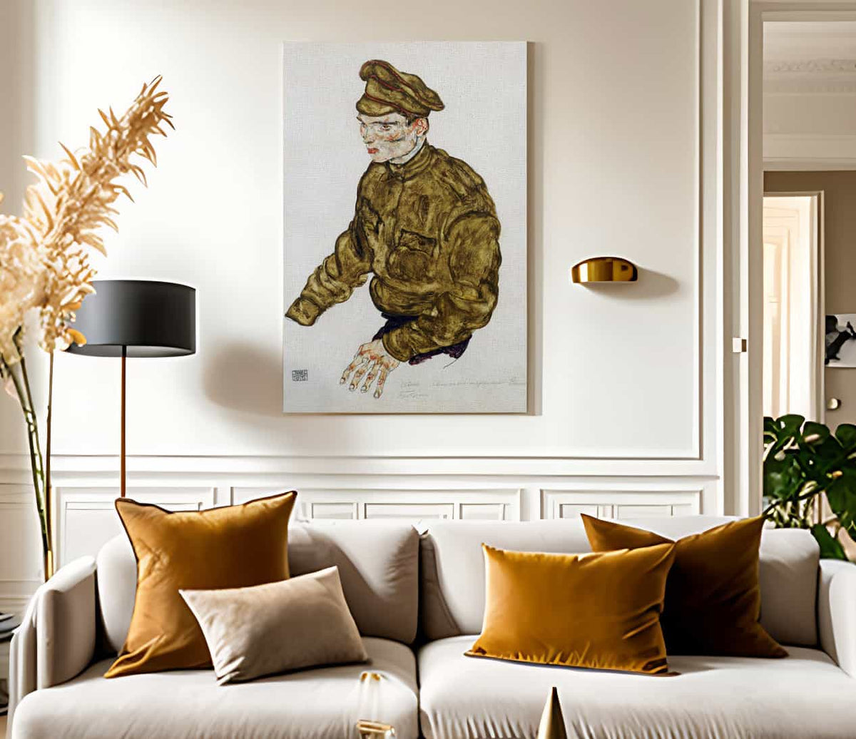Russian Prisioner Of War By Egon Schiele Fine Art Print