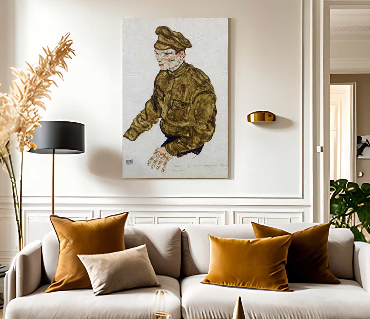 Russian Prisioner Of War By Egon Schiele Fine Art Print