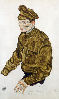 Russian Prisioner Of War By Egon Schiele Fine Art Print