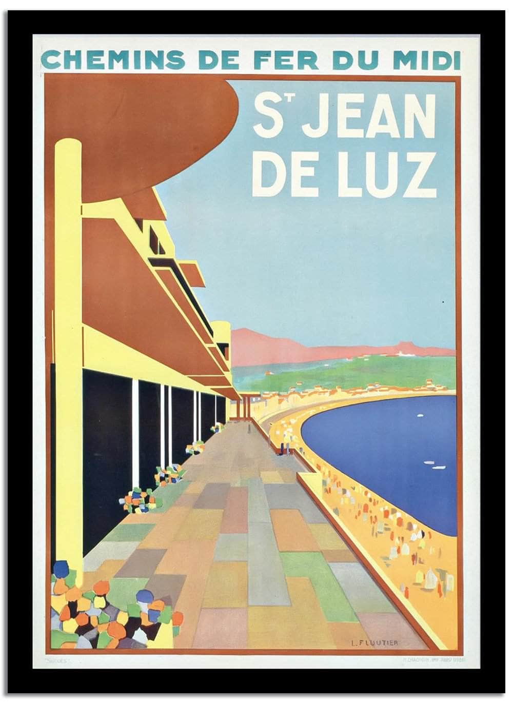 S' Jean De Luz  Vintage Poster Fine Art Print