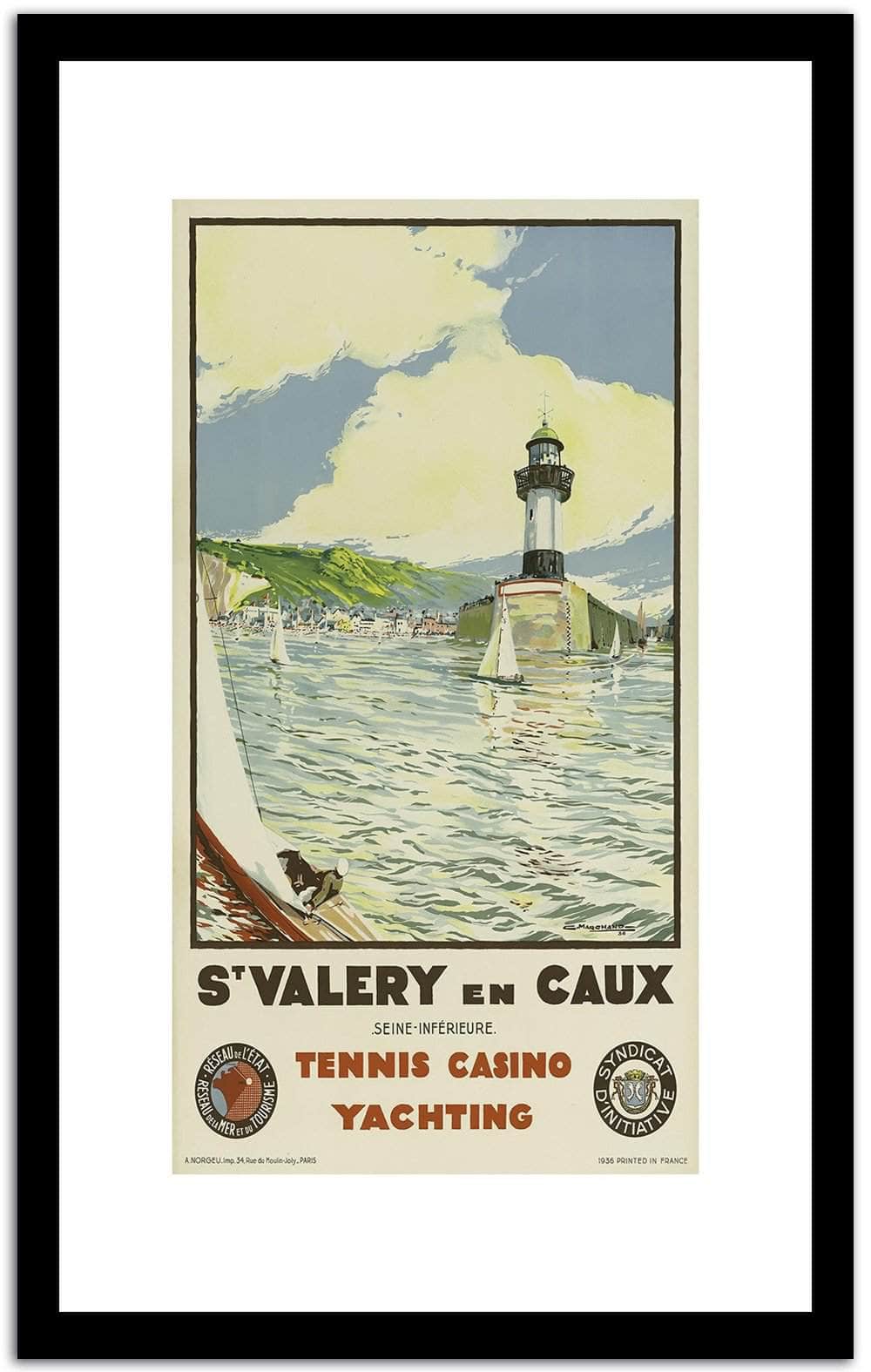 S' Valery En Caux  Vintage Poster Fine Art Print