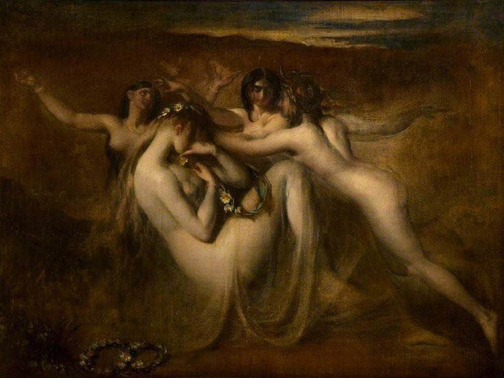 Sabrina And Her Nymphs By William Etty Fine Art Print