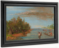 Sac And Fox Sailing In Canoes By George Catlin Fine Art Print