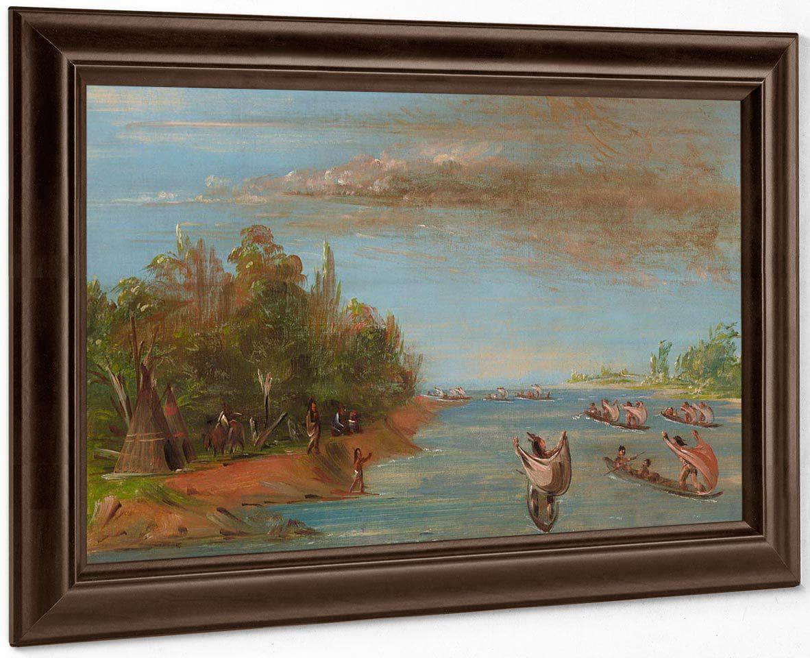 Sac And Fox Sailing In Canoes By George Catlin Fine Art Print