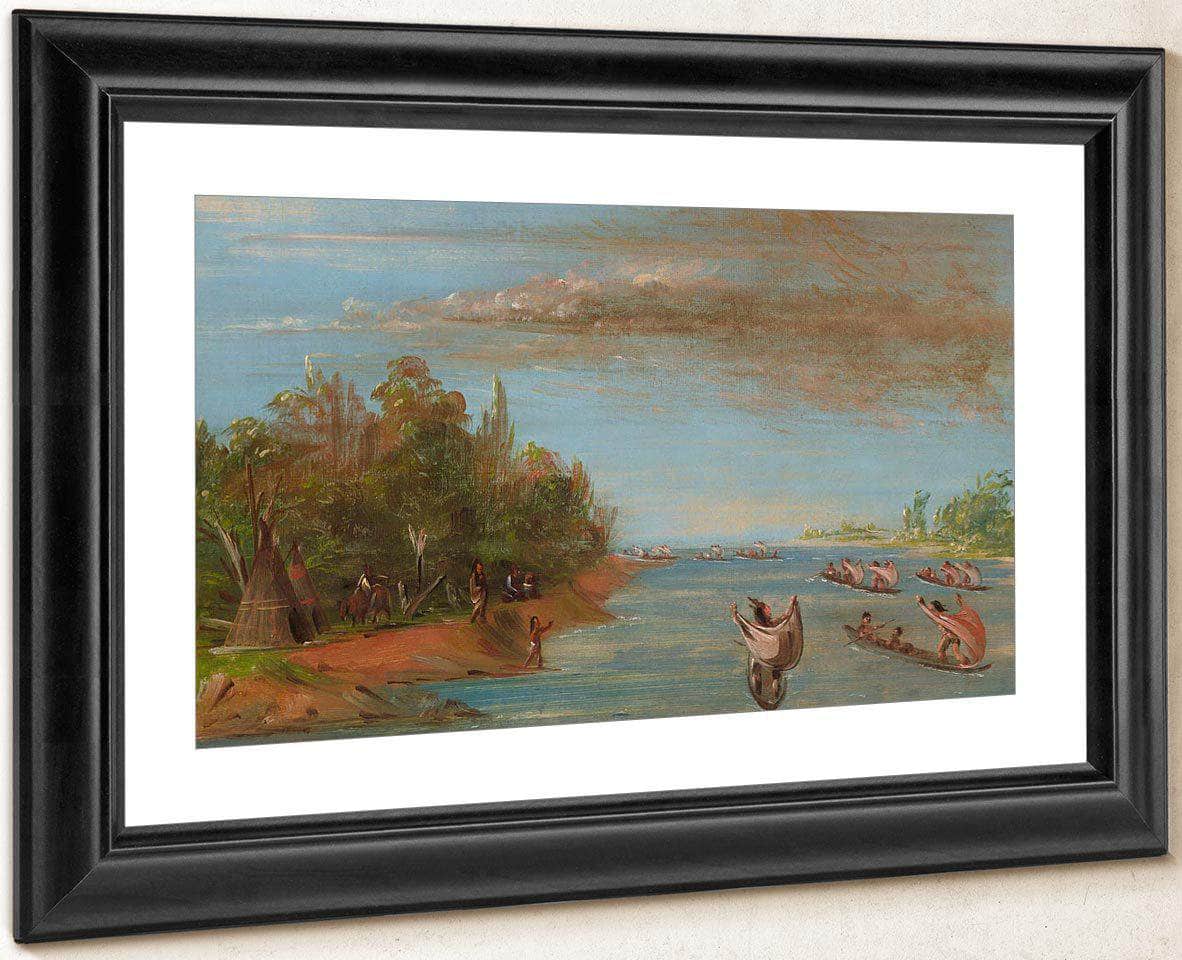 Sac And Fox Sailing In Canoes By George Catlin Fine Art Print