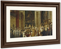 Sacre De L'empereur Napoleon Et Couronnement De L'imperatrice Josephine A Notre Dame, Le 2 Decembre 1804 By Jacques Louis David Fine Art Print