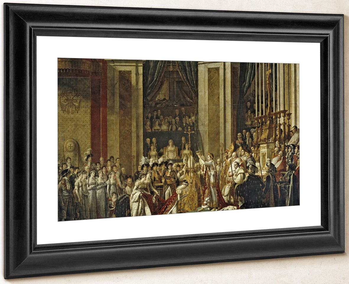 Sacre De L'empereur Napoleon Et Couronnement De L'imperatrice Josephine A Notre Dame, Le 2 Decembre 1804 By Jacques Louis David Fine Art Print