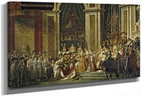 Sacre De L'empereur Napoleon Et Couronnement De L'imperatrice Josephine A Notre Dame, Le 2 Decembre 1804 By Jacques Louis David Fine Art Print