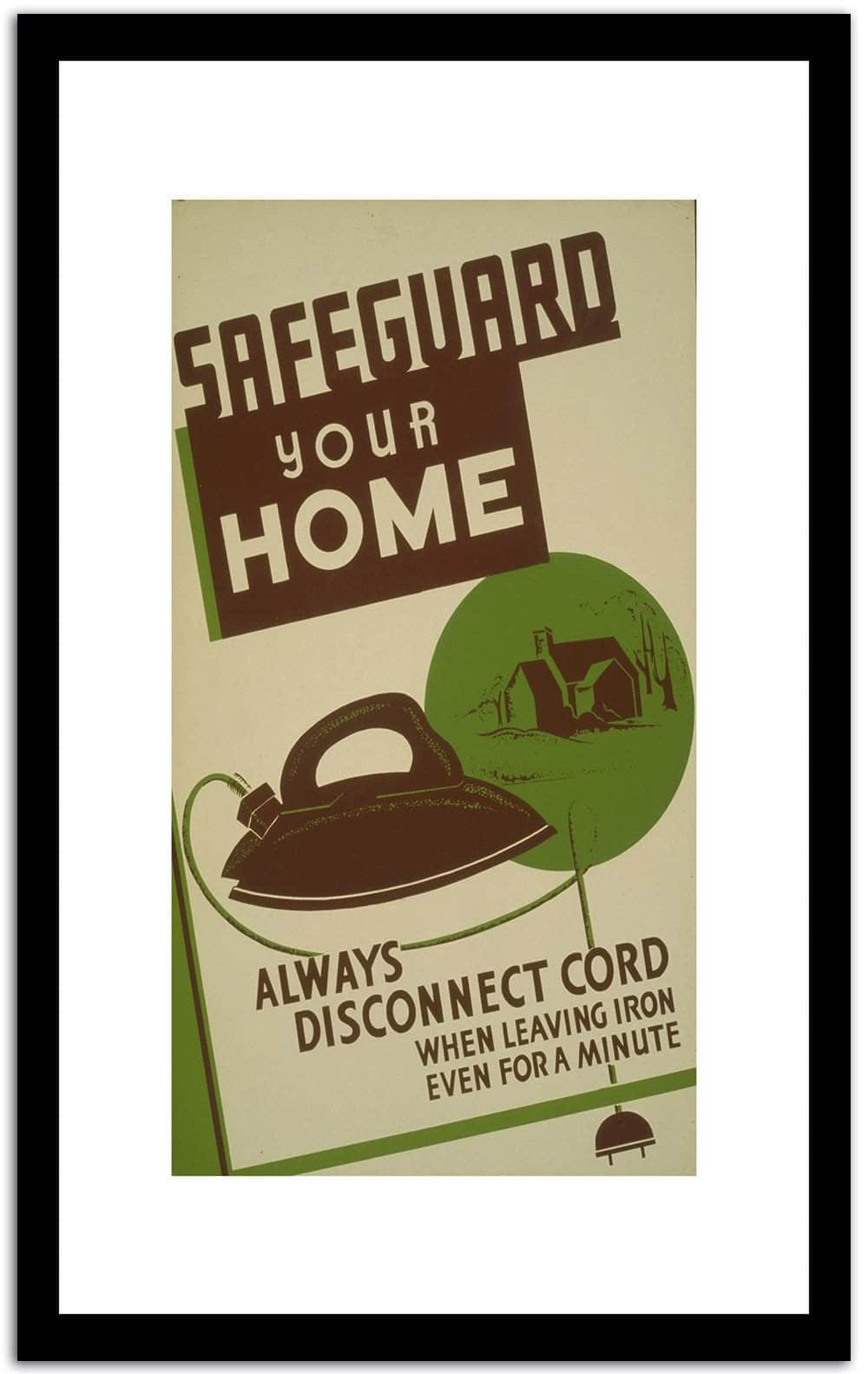 Safeguard Your Home  Vintage Poster Fine Art Print